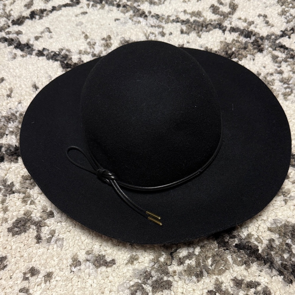 Mixit Elegant Black Women's Hat with Cord Detail